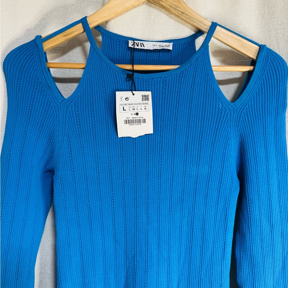 Zara Vibrant Blue Long Sleeve Dress